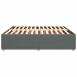 vidaXL Cadre de lit sans matelas gris foncé 200x200 cm tissu