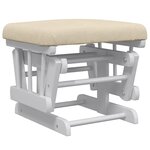 vidaXL Chaise berçante avec repose-pied Blanc crème Tissu