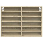 vidaXL Armoire à vitrine chêne sonoma 80x8 5x58 cm bois d'ingénierie