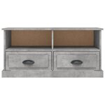 vidaXL Meuble TV gris béton 93x35 5x45 cm bois d'ingénierie