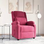 vidaXL Fauteuil inclinable rouge bordeaux velours
