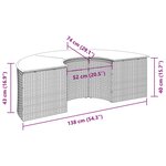 vidaXL Tabouret de jardin avec coussin noir résine tressée