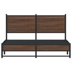 vidaXL Cadre de lit en métal sans matelas chêne marron 140x200 cm