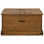 vidaXL Coffre de rangement HALDEN 91x91x47 cm bois massif pin