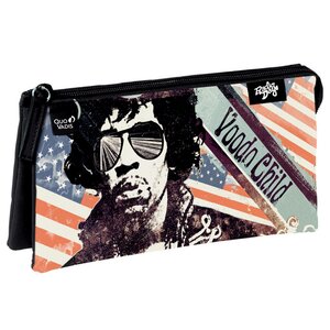 Quo vadis : radiodays - trousse 3 compartiments 22.5 x 11 x 7 cm - voodo child