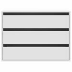 vidaXL Commode d'angle blanc 80x41x58 cm bois d'ingénierie