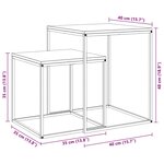 vidaXL Ensemble de table basse 2 Pièces Bois d'ingénierie et métal