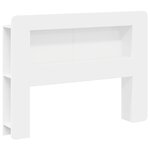 vidaXL Cabinet de Tête de Lit avec stockage Blanc Bois d’ingénierie