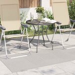 vidaXL Tapis de surface HUARTE Crème 150 x 80 cm Polyester