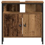 vidaXL Meuble sous lavabo avec lavabo intégré en bois vieux  bois reconstitué