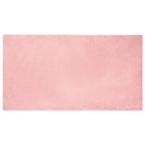 vidaXL Tapis en Fourrure Synthétique de Lapin Olite Rose 60 x 110 cm