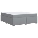 vidaXL Cadre de lit Gris clair 180 x 200 cm tissu