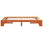 vidaXL Cadre de lit Marron cire 197 x 142 x 30 cm Bois massif en pin