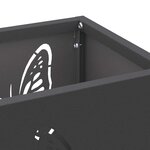 vidaXL Porte-parapluie Noir 15 5 x 15 5 x 49 cm Acier