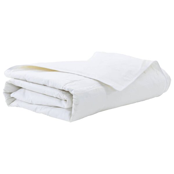 vidaXL Duvet d'été simple Blanc 155 x 200 cm Plume