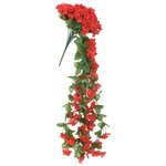 vidaXL Guirlandes de fleurs de Noël 3 Pièces rouge 85 cm