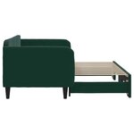 vidaXL Lit de jour avec gigogne sans matelas vert foncé 90x200 cm