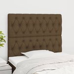 vidaXL Tête de lit marron foncé 90x7x118/128 cm Tissu