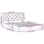 vidaXL Cadre de lit sans matelas marron foncé 120x200 cm tissu