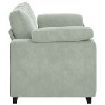vidaXL Canapé causeuse gris clair 140 cm velours