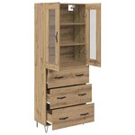 vidaXL Haut Armoire avec tiroir Chêne artisanal 69 5 x 34 x 180 cm