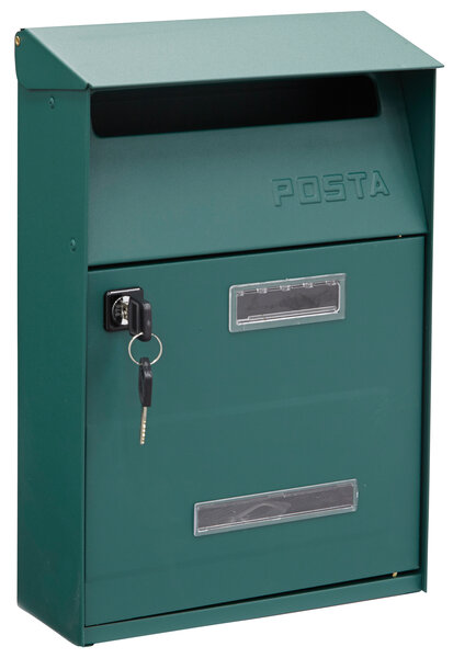 Boîte aux Lettres en Acier Up D-2006/V Fenêtres Transparentes Vert