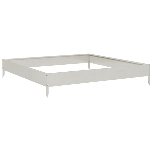 vidaXL Lit surélevé de jardin 100x100x18 5 cm acier inoxydable