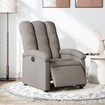 vidaXL Fauteuil inclinable électrique Taupe Tissu