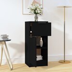 vidaXL Buffet noir 30x30x70 cm bois d'ingénierie