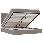 VidaXL Cadre de lit ottoman avec matelas taupe 180x200 cm tissu