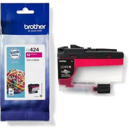 BROTHER - Cartouche d'encre LC424M - Magenta haute capacité de 750 pages - Pour DCP-J1200W