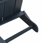 vidaXL Chaise Adirondack pliante bleu marine  74.5x80.5x90 cm en HDPE.