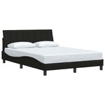 vidaXL Cadre de lit sans matelas Hanko noir 120x200 cm tissu