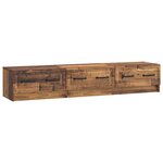 vidaXL Meuble TV 147 x 34 5 x 27 cm Bois ancien Bois d'ingénierie
