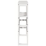 vidaXL Tête de lit avec étagères blanc 90 cm bois massif de pin