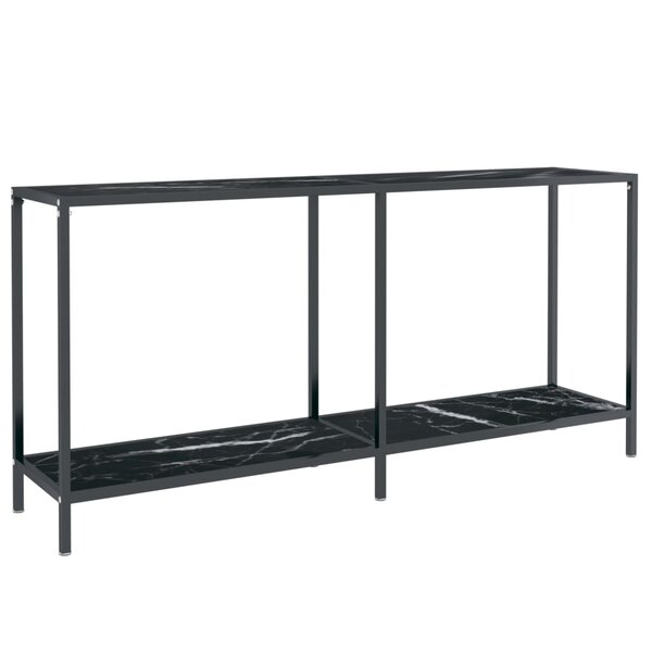 vidaXL Table console Noir 160x35x75 5 cm Verre trempé