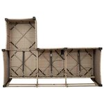 vidaXL Canapé de jardin inclinable coussins forme de L beige polyrotin