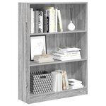vidaXL Bibliothèque sonoma gris 80x24x109 cm bois d'ingénierie