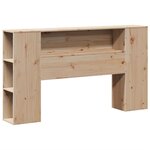 vidaXL Lit bibliothèque sans matelas 160x200 cm bois massif