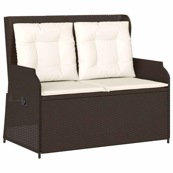 vidaXL Banc de jardin Marron polyrotin