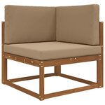vidaXL Coussin de canapé d'extérieur 3 Pièces Taupe Polyester