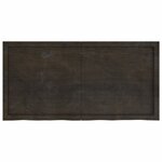 vidaXL Dessus de table marron foncé bois chêne massif traité