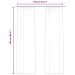 vidaXL Rideaux occultants avec crochets 2 Pièces Velours Noir 140x245 cm