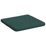 vidaXL Coussins de siège 4 Pièces Vert foncé 40 x 40 x 3 cm tissu