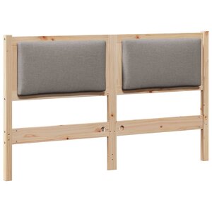 vidaXL Tête de lit Autre Marron 140 cm Bois massif en pin