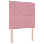 vidaXL Lit à ressorts avec matelas Rose 200 x 90 cm Velours