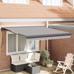 vidaXL Auvent Gris clair 350 x 250 x 165 cm Polyester et Aluminium