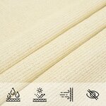 vidaXL Parasol en PEHD triangulaire 5x5x5 m Crème