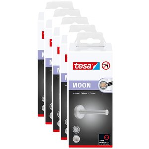 Stockeur ® Moon pour Papier Toilette Mat Arrondi Sans Perçage x 5 TESA