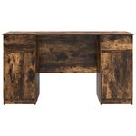 Bureau vidaXL Chêne fumé 140x49x76 cm Bois d'ingénierie